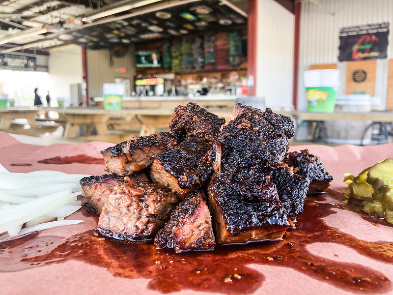 Brisket burnt ends from BBQ Godfather in Magnolia