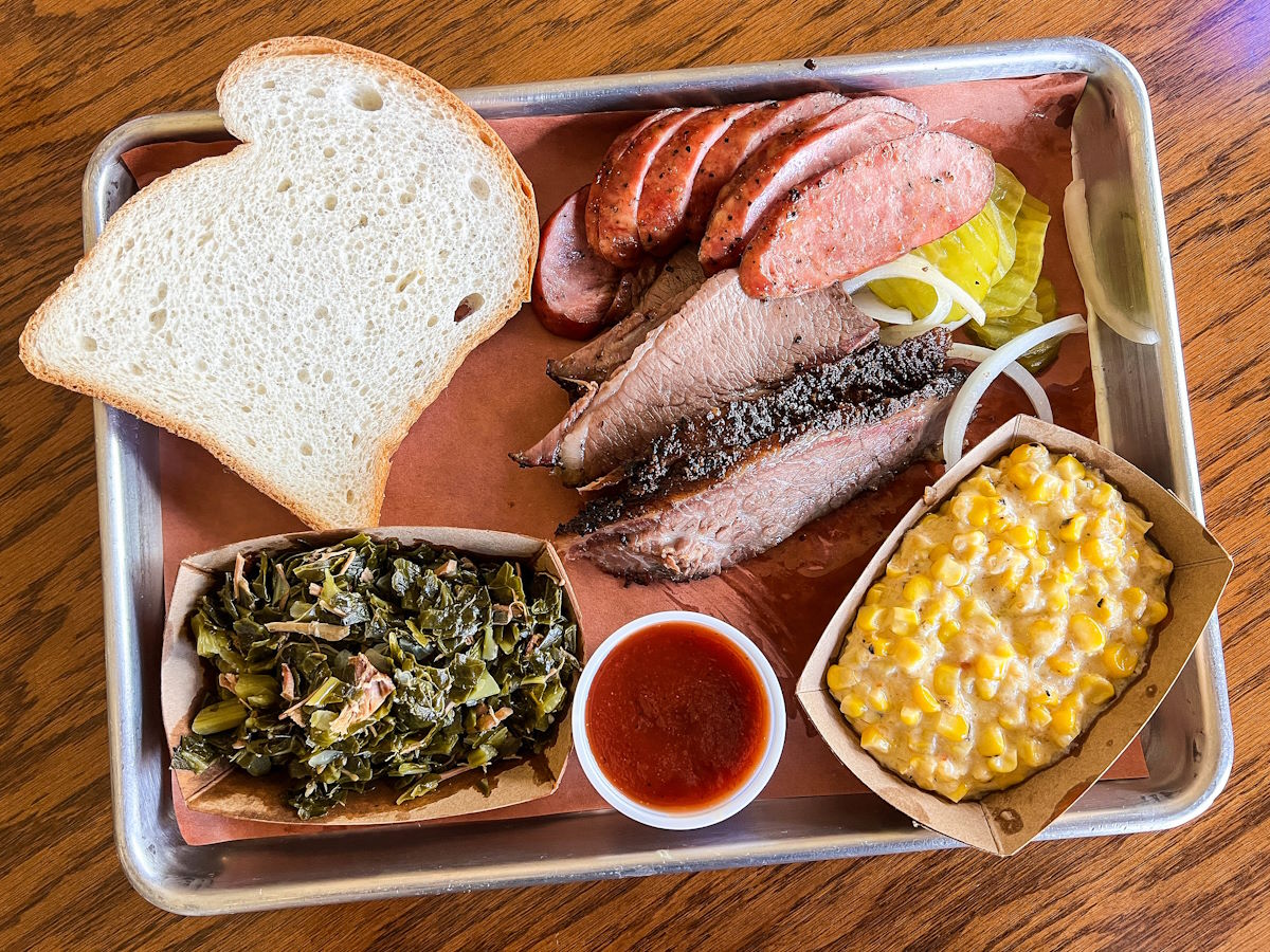 The Brisket House 2-meat plate