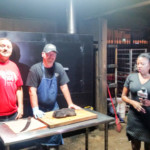 Festival co-director Michael Fulmer and Russell Roegels of Roegels Barbecue Co. at an early morning promo spot for KHOU 11. 2016 HOUBBQ Festival Pre-Event Activities