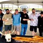 Brett Jackson of Brett's BBQ Shop, Joseph Quellar of JQ's Tex Mex BBQ, John Brotherton & Bill Dumas of Brotherton's Black Iron Barbecue, Patrick Feges of Feges BBQ, Ara Malekian of Harlem Road Texas BBQ. 2022 HOUBBQ Festival - Day Of