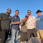 Gabe Ramirez, Anthony McDonald of Dozier's BBQ, Quy Hoang of Blood Bros. BBQ, Patrick Feges of Feges BBQ, Scott Sandlin of HOUBBQ. 2022 HOUBBQ - Night Before
