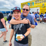 Jimmy Ho being welcomed by Michael Fulmer