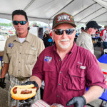 Kerry Bexley of Snow's BBQ helping out at Brotherton's
