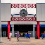 The entry into the pavilion