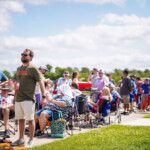 Guests waiting to enter the festival