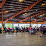 Barbecue offerings inside the pavilion
