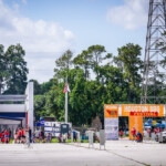 Guests waiting to enter the festival